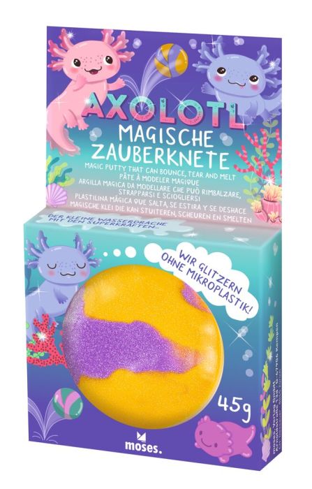 Magische Axolotl Zauberknete, verschiedene Farben