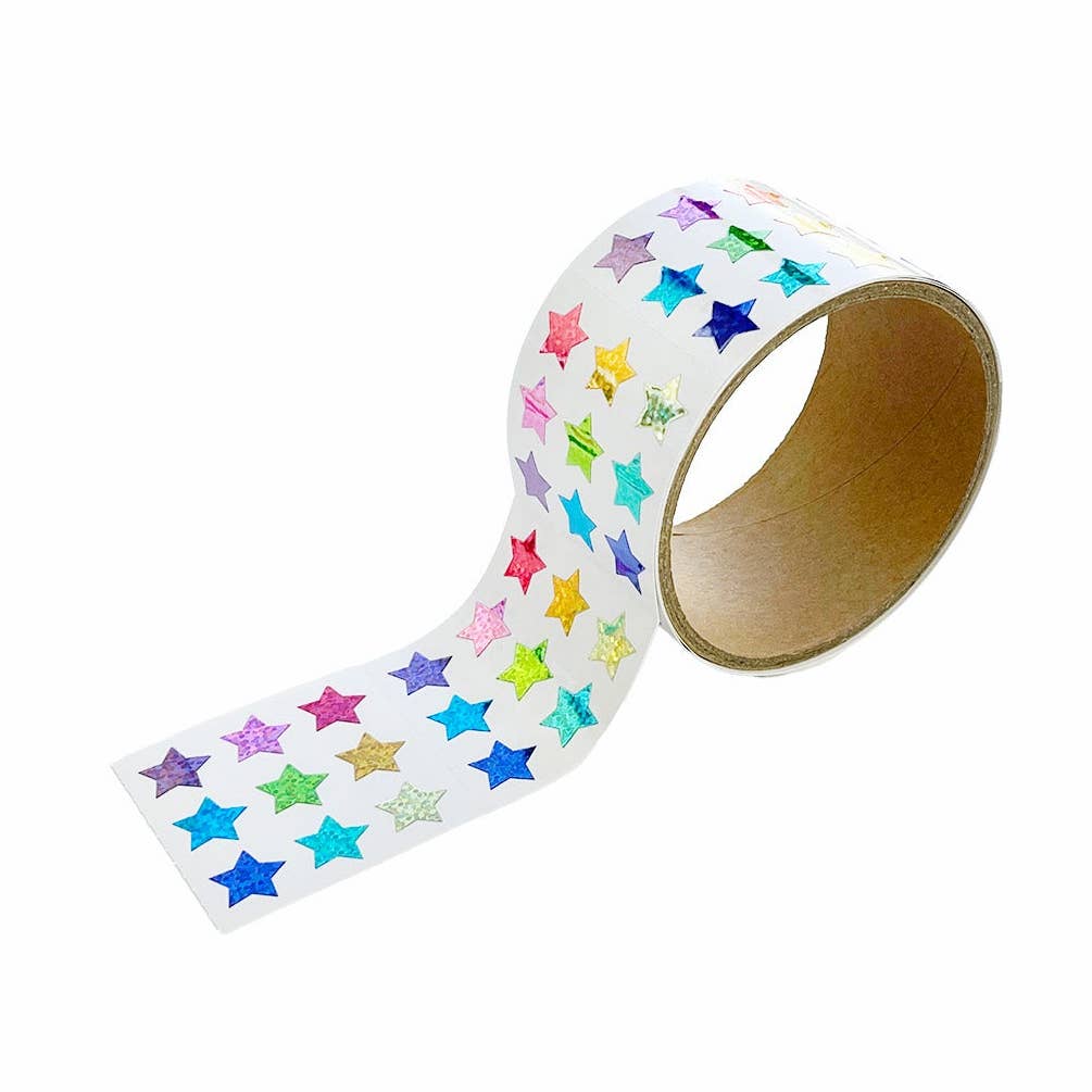 Sticker Bunte Sterne, Glitzer