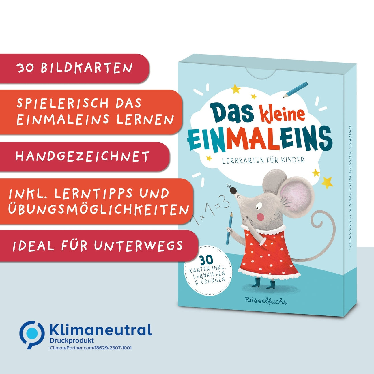 Das kleine Einmaleins – Lernkarten-Set  1–10