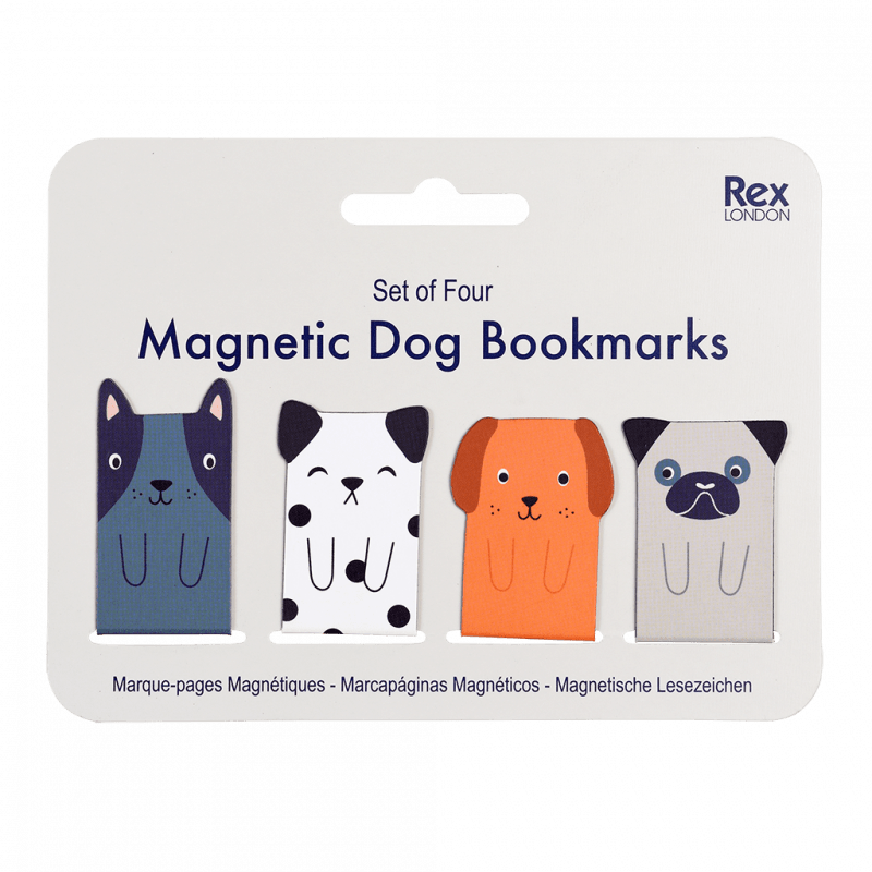 Magnetische Lesezeichen Hunde 4er-Set
