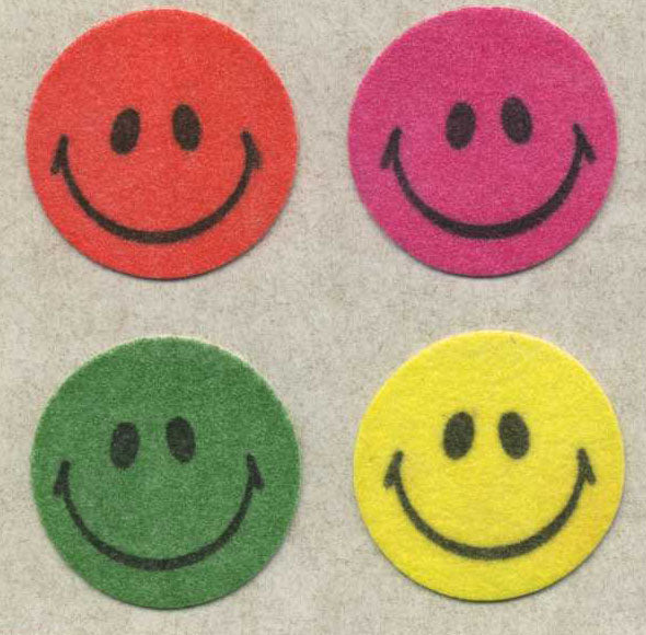 Retro Sticker Smiles, Fell
