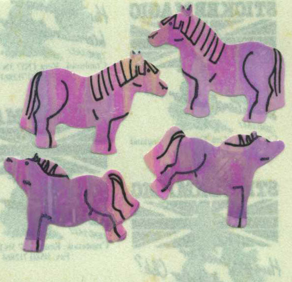 Retro Sticker Ponies, Glänzend