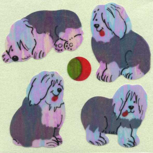 Retro Sticker Sheepdog, Glänzend