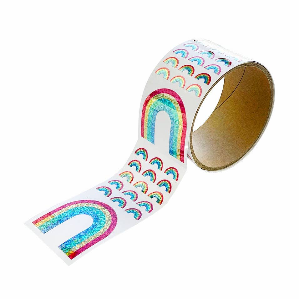 Sticker Regenbogen, Glitzer
