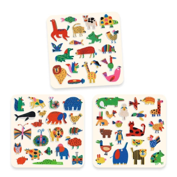 60 Filzsticker - Überall Tiere