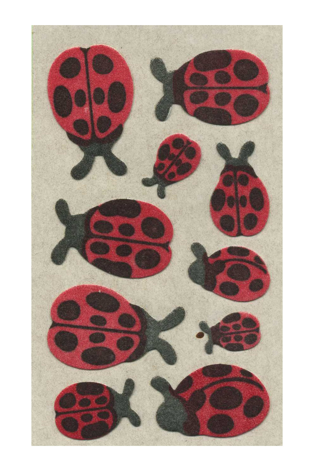 Retro Sticker Marienkäfer, 1x Maxi Bogen, Fell