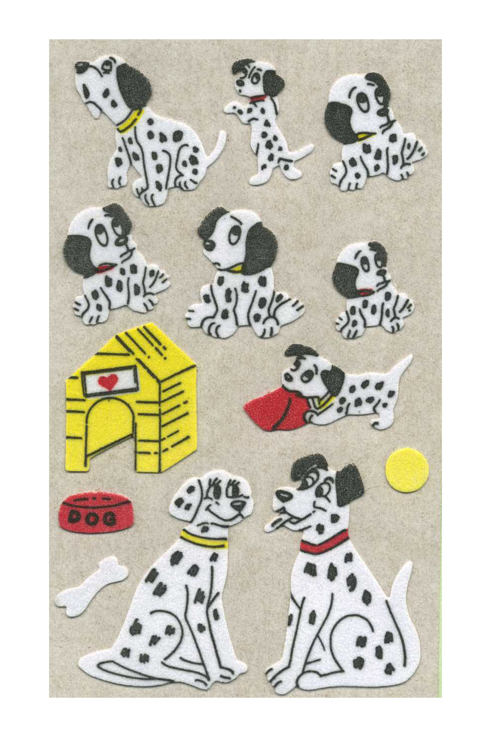 Retro Sticker Dalmatiner, 1x Maxi Bogen, Fell