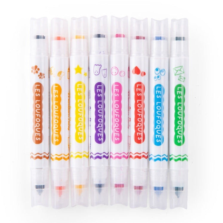 8 Stempel-Filzstifte 2in1