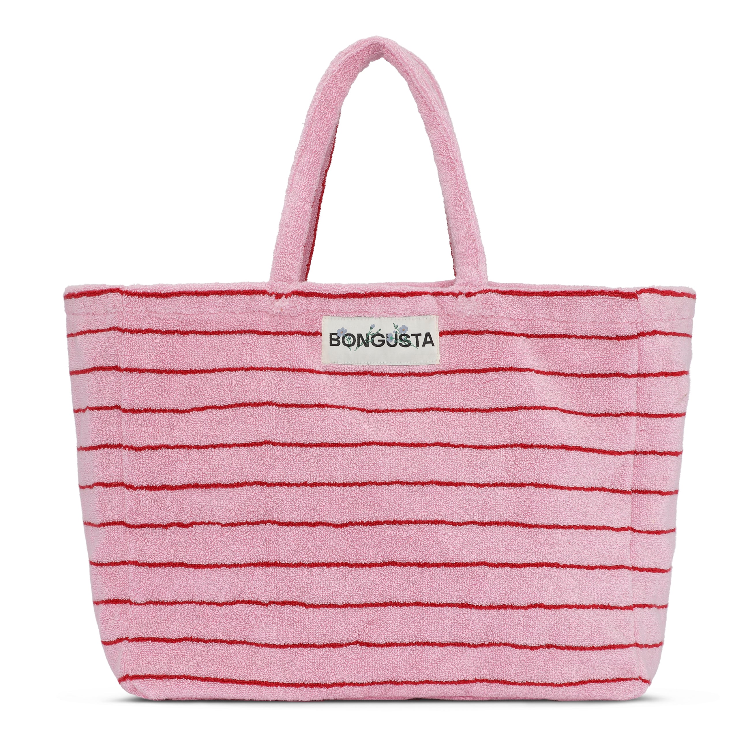 Beach Bag Frottee Rosa/Rot