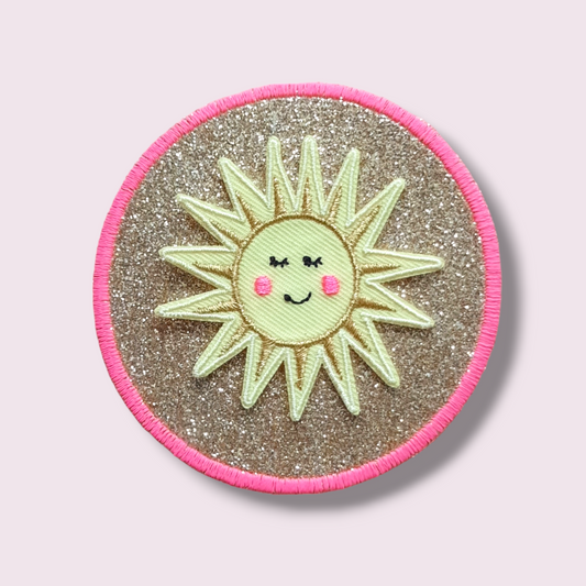 Glitzer Patch-it Sonne Gold-Pink