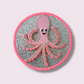 Glitzer Patch-it Oktopus Silber-Pink