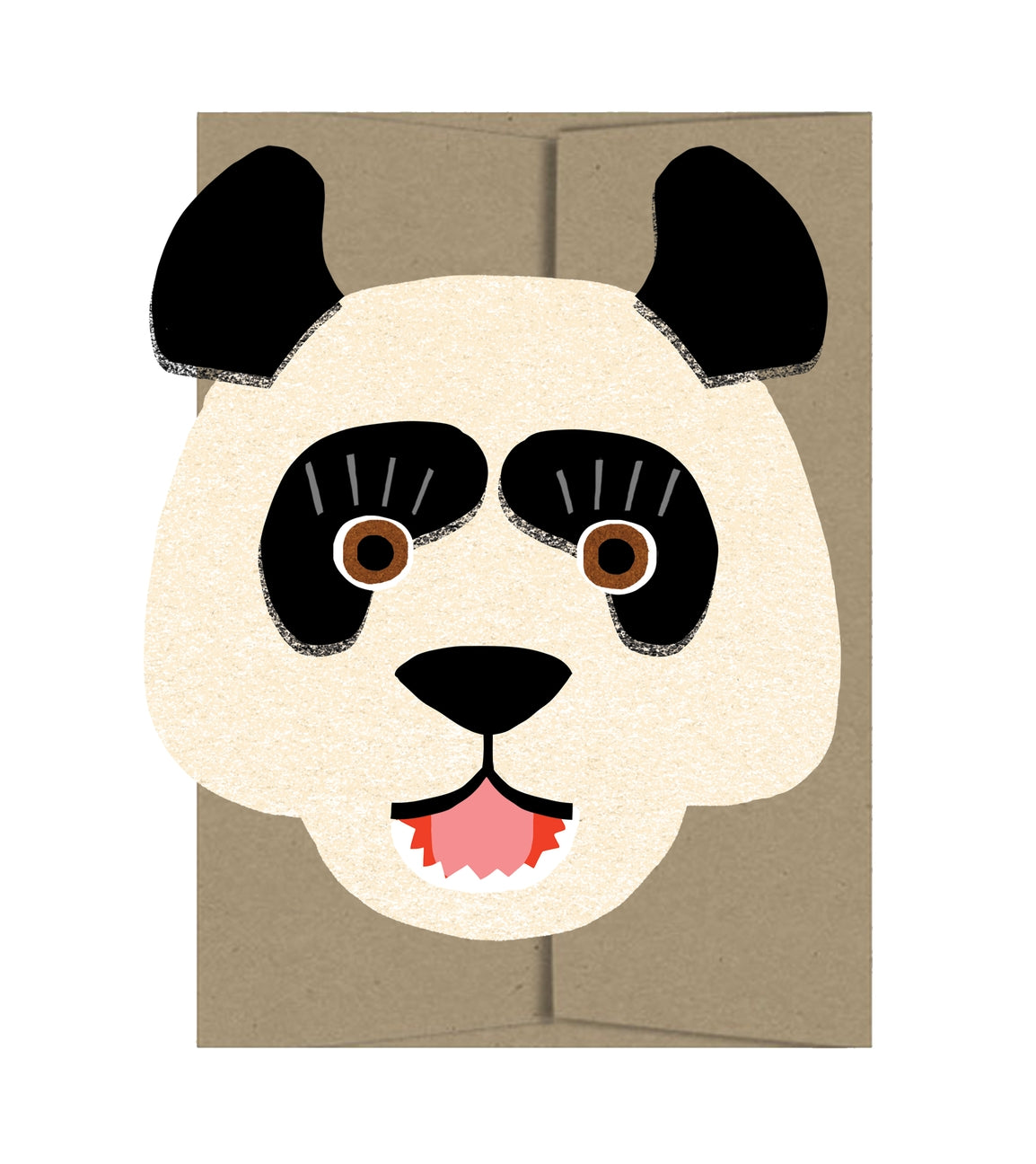 Karte mit Umschlag, Panda