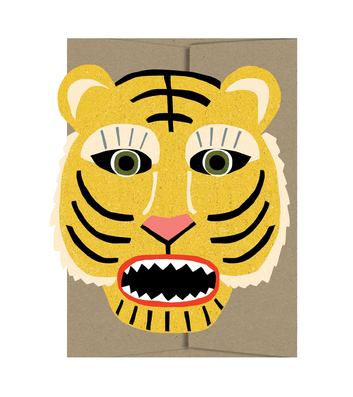 Karte mit Umschlag, Tiger