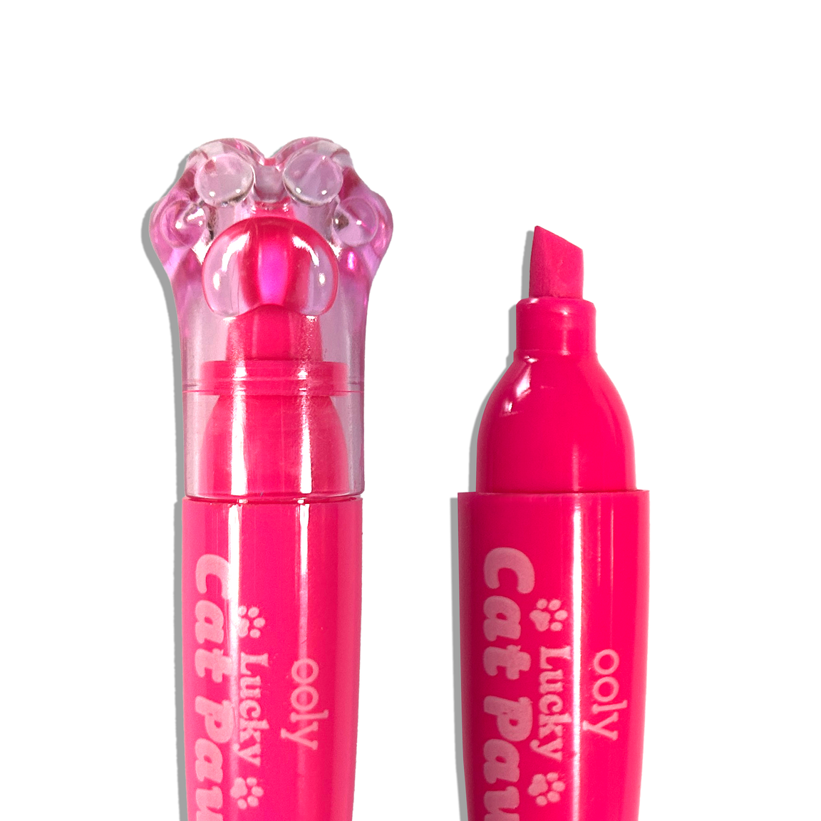 Neon-Textmarker Lucky Cat Paw, 6er-Set