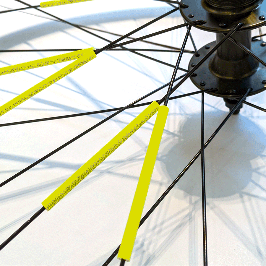 Fahrrad-Speichenreflektoren Neon-Gelb