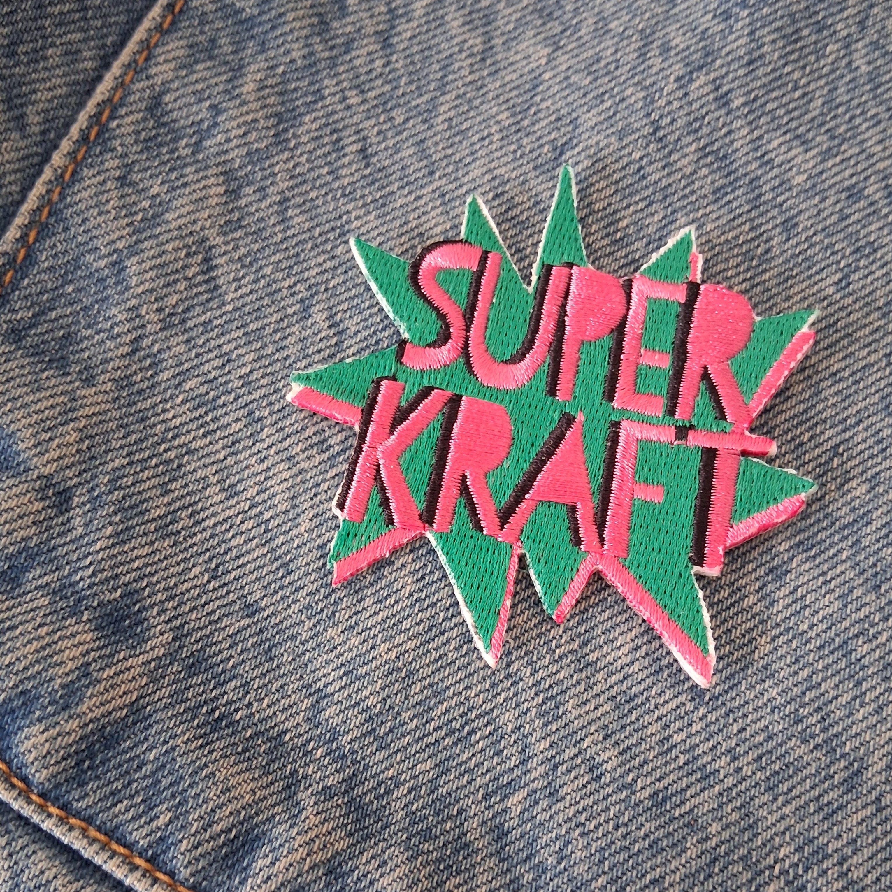 Patch Superkraft Grün/Pink