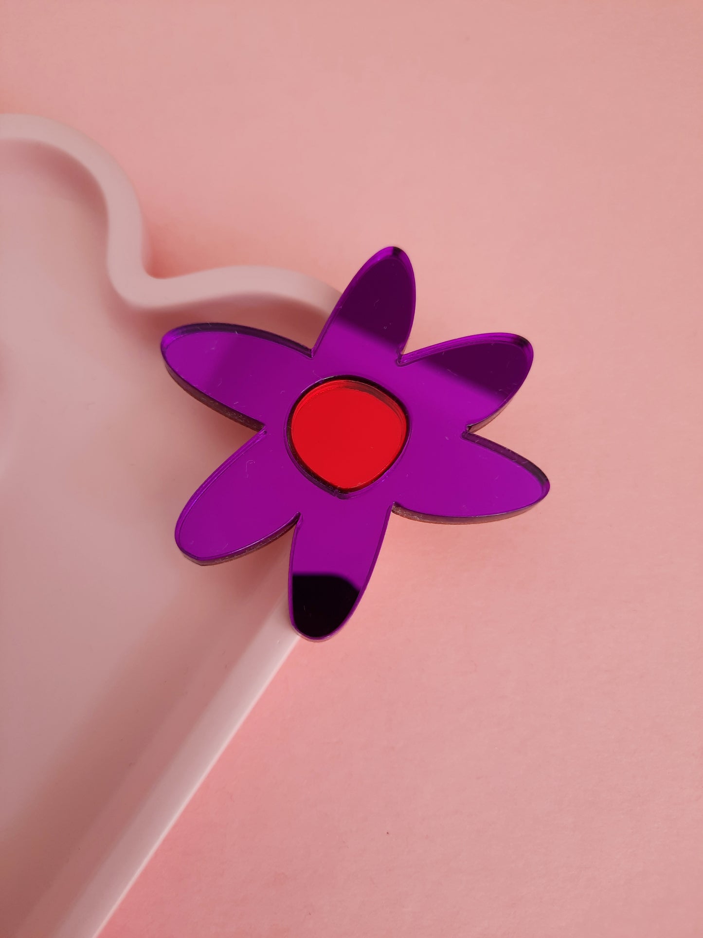 Spiegel Magnet/Pin -Blume-
