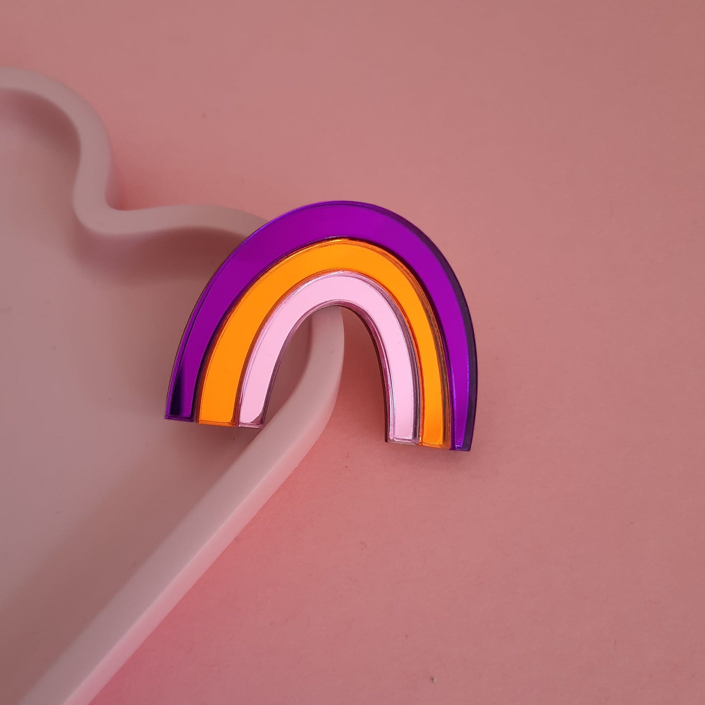 Spiegel Magnet/Pin -Regenbogen-