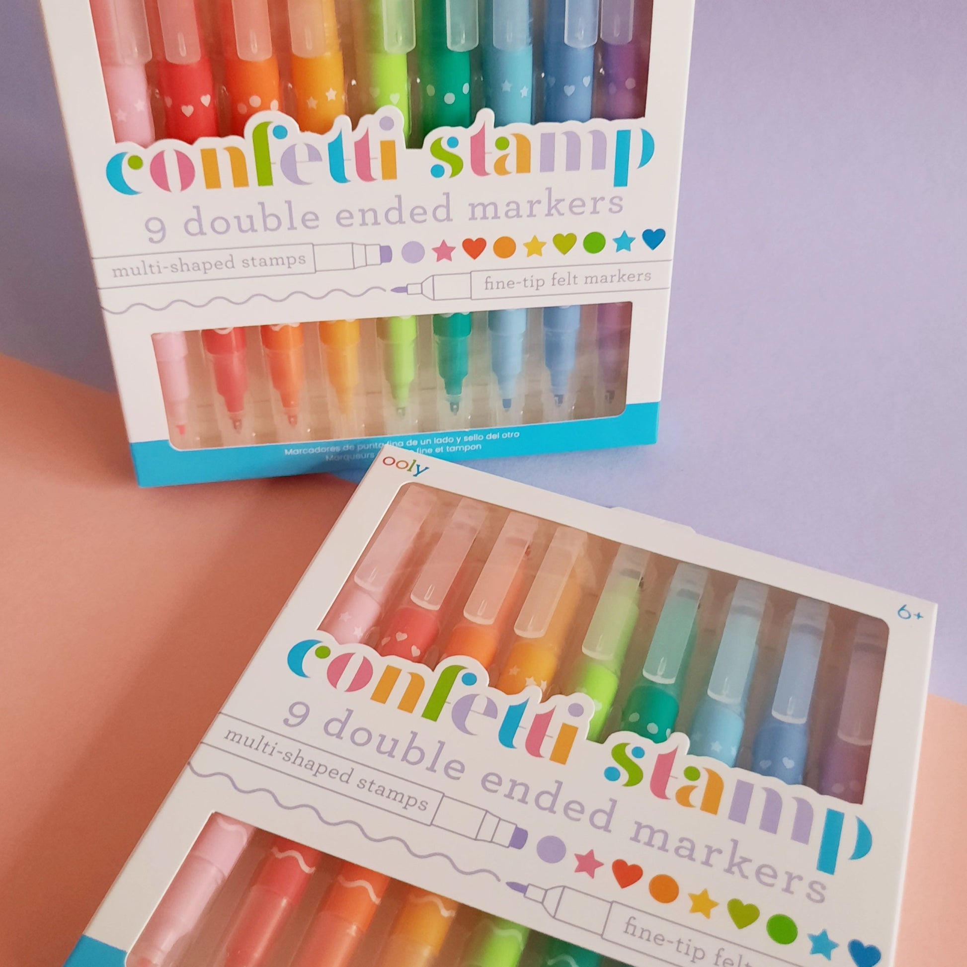 Ooly Confetti Stamp 9 Double Ended Markers