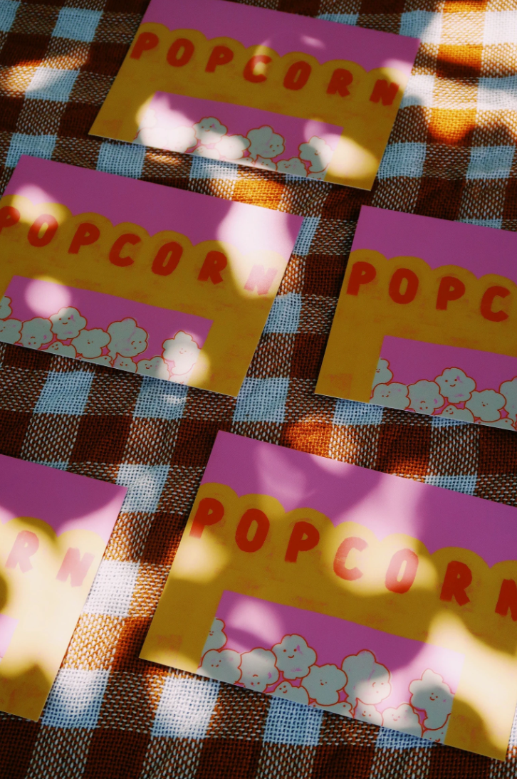 Postkarte Popcorn