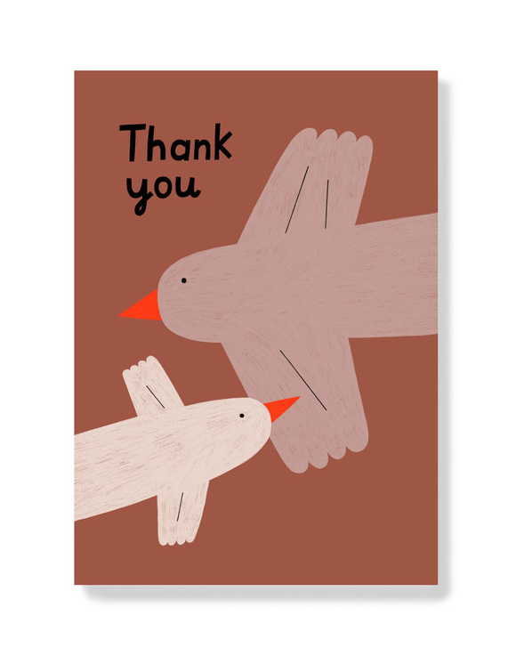 Postkarte Thank you Birds